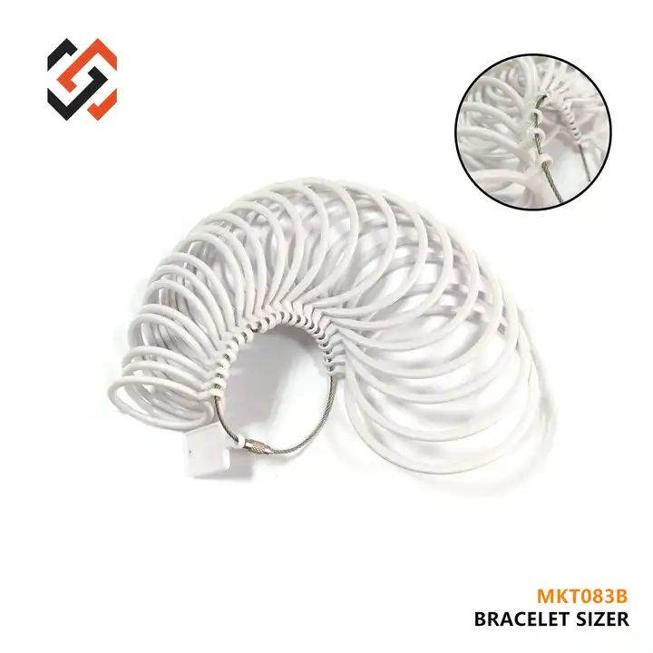 MKT083B white Sizing 1-23 Bracelets Gauge