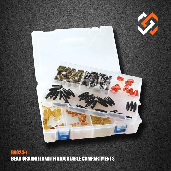 BX024-1 Clear Plastic Bead Storage Box